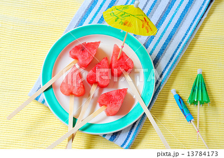 fruit pops of watermelon in heart shaped fruit pops of watermelon in heart shaped 13784173