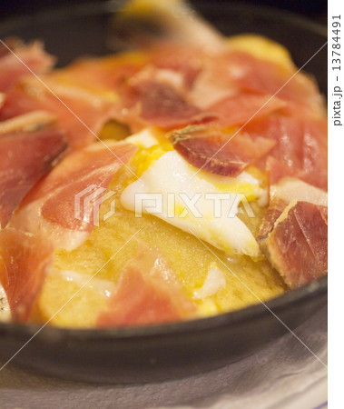 Spanish ham egg potato tapas Spanish ham egg potato tapas 13784491