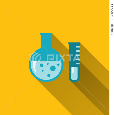 Modern flat icons of chemical tubes with long shadows Modern flat icons of chemical tubes with long shadows 13785533