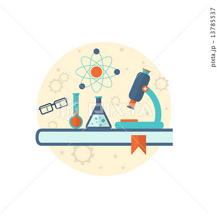 Chemical engineering background with flat icon of objects Chemical engineering background with flat icon of objects 13785537