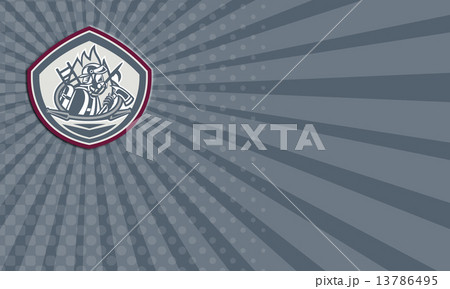 Business card Fireman Axe Hose Hook Pike Pole Shield 13786495