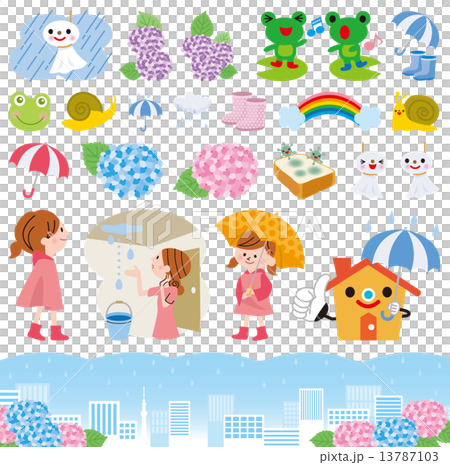 梅雨　アイコン 13787103