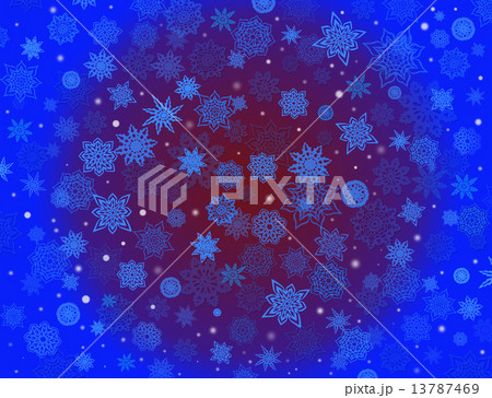 fabulous snowflakes on blue and crimson background 13787469