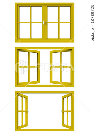 窓 黄のイラスト素材