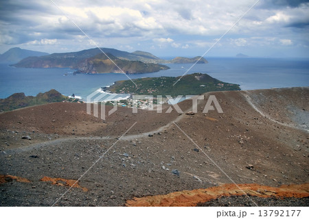 Storm coming on the coast of Lipari Island, Vulcano, Italy 13792177
