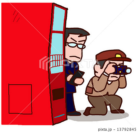 尾行する調査員 尾行する調査員 13792845