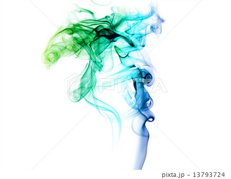 colored smoke on a white background 13793724