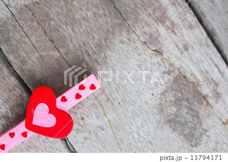 heart on a wooden heart on a wooden 13794171