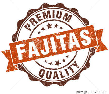 fajitas brown vintage seal isolated on white 13795078