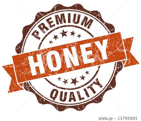 honey brown vintage seal isolated on white honey brown vintage seal isolated on white 13795085
