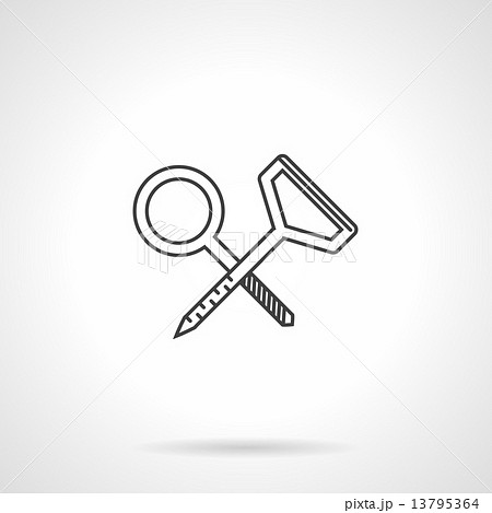 Contour vector icon for climbing hook Contour vector icon for climbing hook 13795364