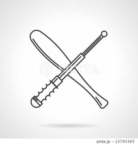 Contour vector icon for baton 13795365