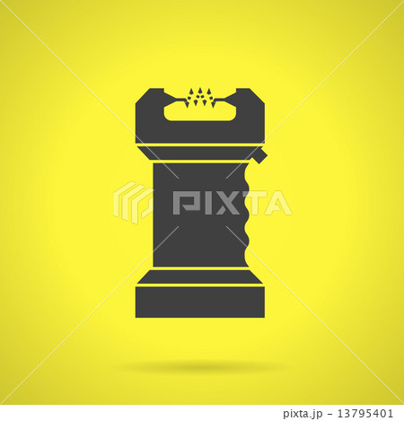 Black icon for stun gun Black icon for stun gun 13795401