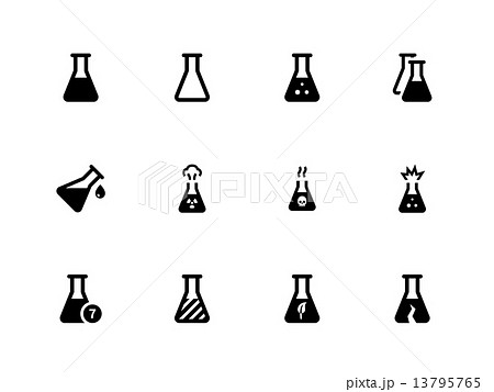 Laboratory flask icons on white background. Laboratory flask icons on white background. 13795765