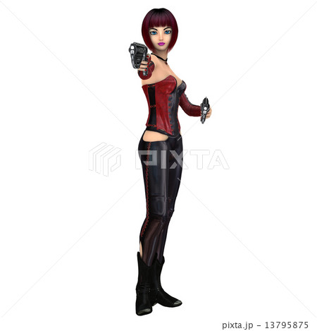 戦う女性 13795875