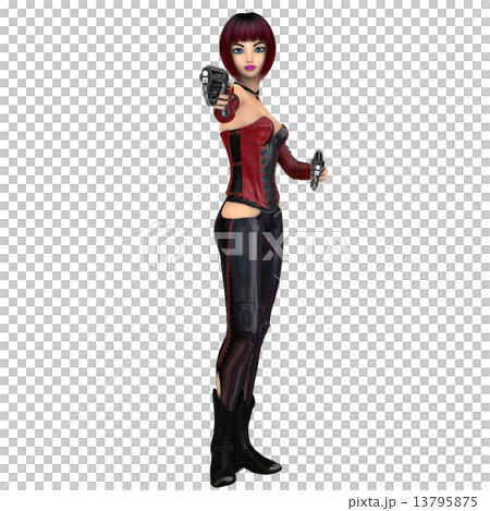 戦う女性 13795875