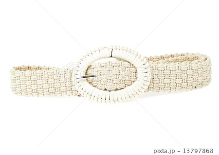 colorful white belt  on white background 13797868