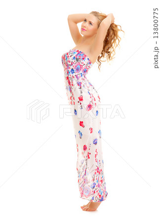young woman in a sundress young woman in a sundress 13800775