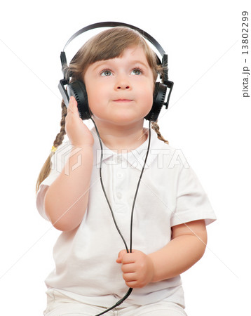 Little girl listen music 13802299