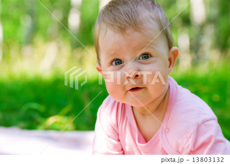 Small baby in a wood 13803132