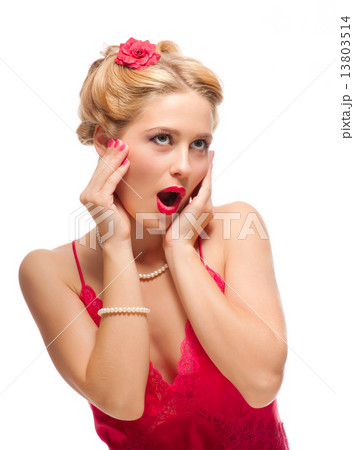 Pretty woman isolated 13803514