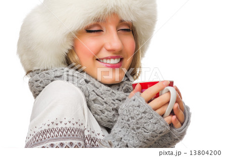 Young girl with mug Young girl with mug 13804200