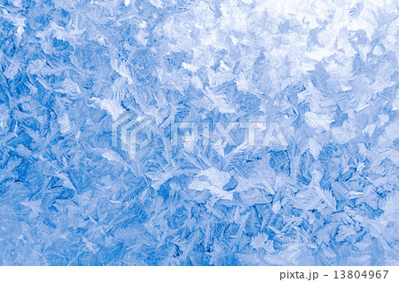 Light blue frozen window glass 13804967