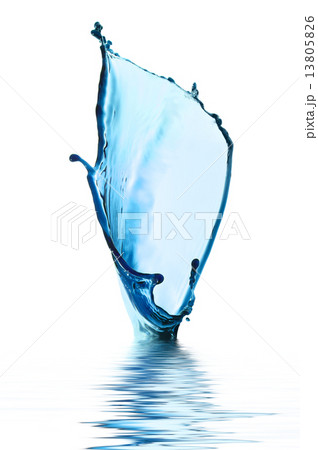 Blue transparent water splash Blue transparent water splash 13805826
