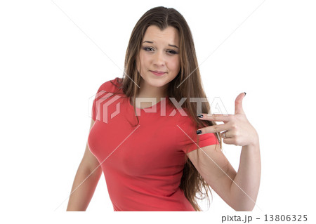 Photo of cool teenage girl and fingers Photo of cool teenage girl and fingers 13806325