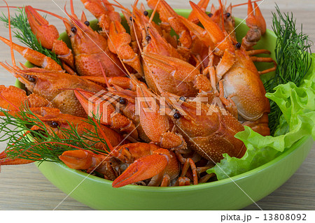 Boiled crayfish Boiled crayfish 13808092