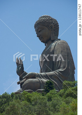 Close-up of Big Buddha statue in profile 13811747