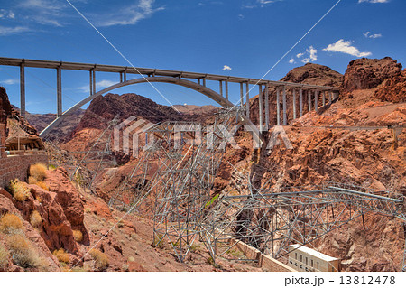 The Hoover Bridge from the Hoover Dam, Nevada - HDR Image The Hoover Bridge from the Hoover Dam, Nevada - HDR Image 13812478