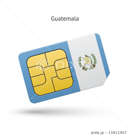 Guatemala mobile phone sim card with flag. 13812907