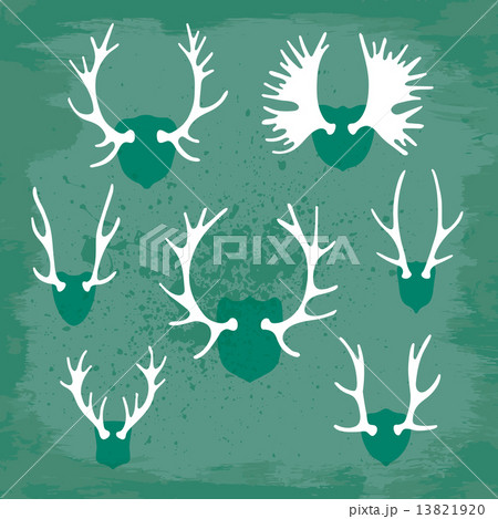 Set horns silhouettes for design 13821920