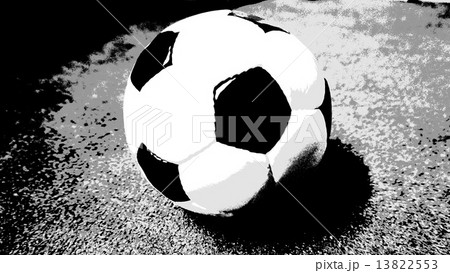 サッカーボール白黒のイラスト素材