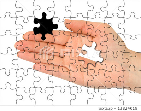 Puzzle hand without one piece Puzzle hand without one piece 13824019