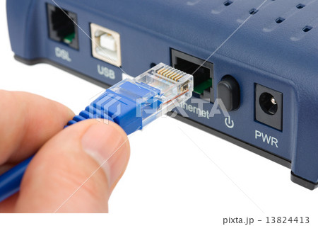 Internet cable in hand 13824413