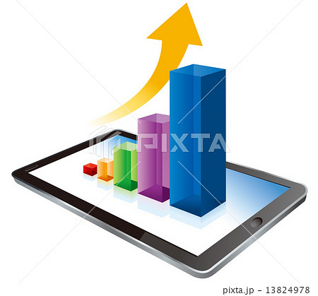 digital tablet graph Vector 13824978