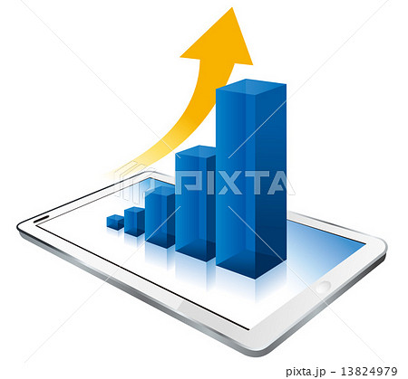digital tablet graph Vector 13824979