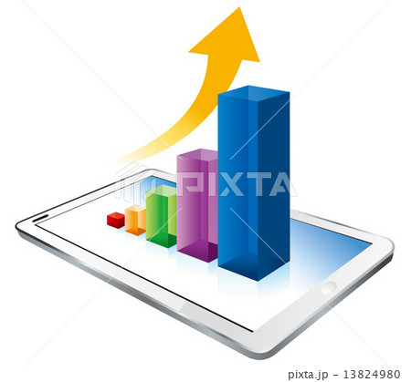 digital tablet graph Vector digital tablet graph Vector 13824980