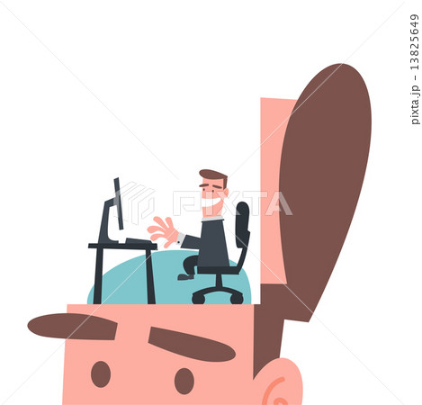 Businessman Working in His Brain 13825649