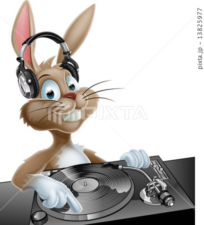 Dj Easter Bunnyのイラスト素材