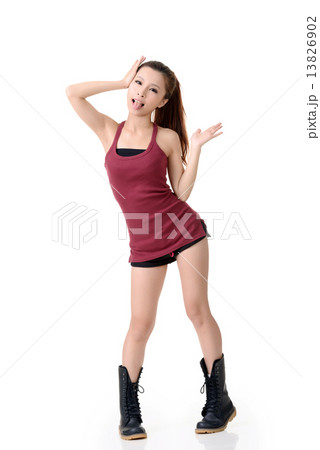 Cheerful sport girl Cheerful sport girl 13826902