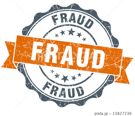 fraud orange vintage seal isolated on white 13827236