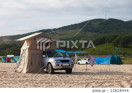 Car with roof tent 13828444