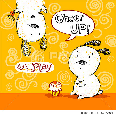 Cheer up card, to friend with cute puppies Cheer up card, to friend with cute puppies 13829704
