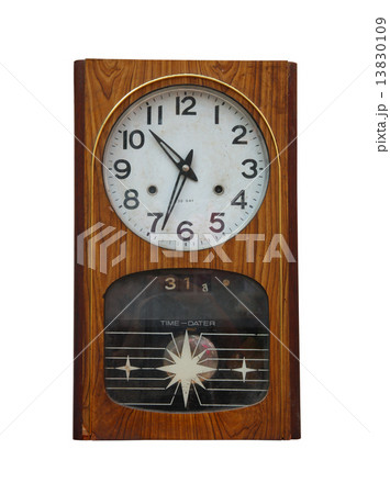 Vintage clock isolated on white background Vintage clock isolated on white background 13830109