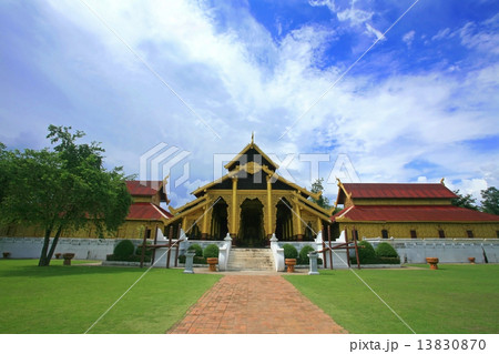 Palace temple by burma style in Kanchanaburi, Thailand 13830870