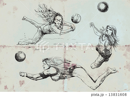volleyball players, vector pack 13831608