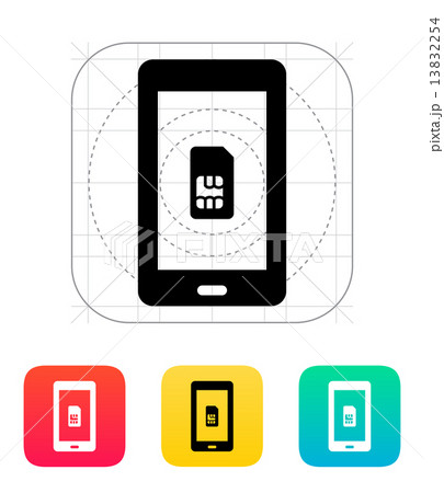 Mobile phone SIM card icon. 13832254
